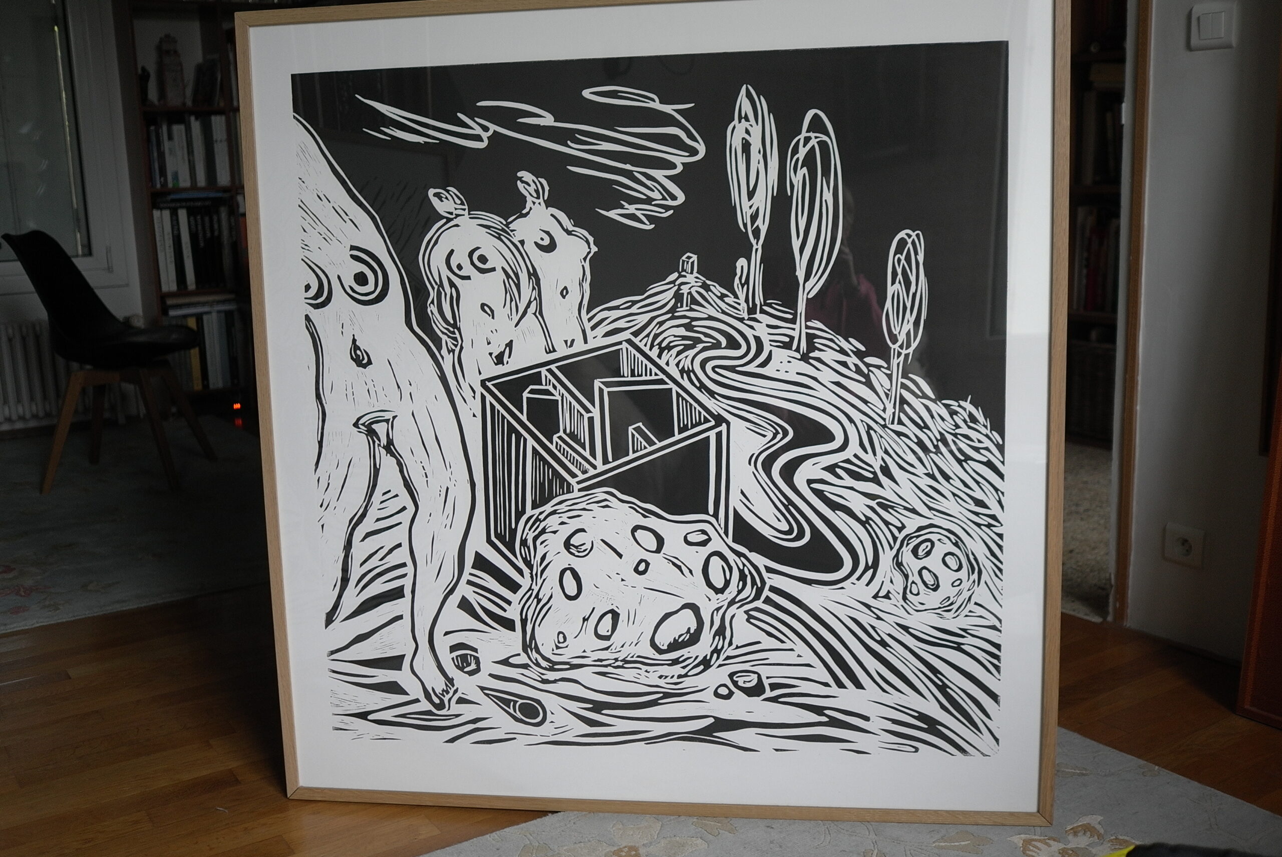 Gravure en taille d&rsquo;épargne, série expo de poche.